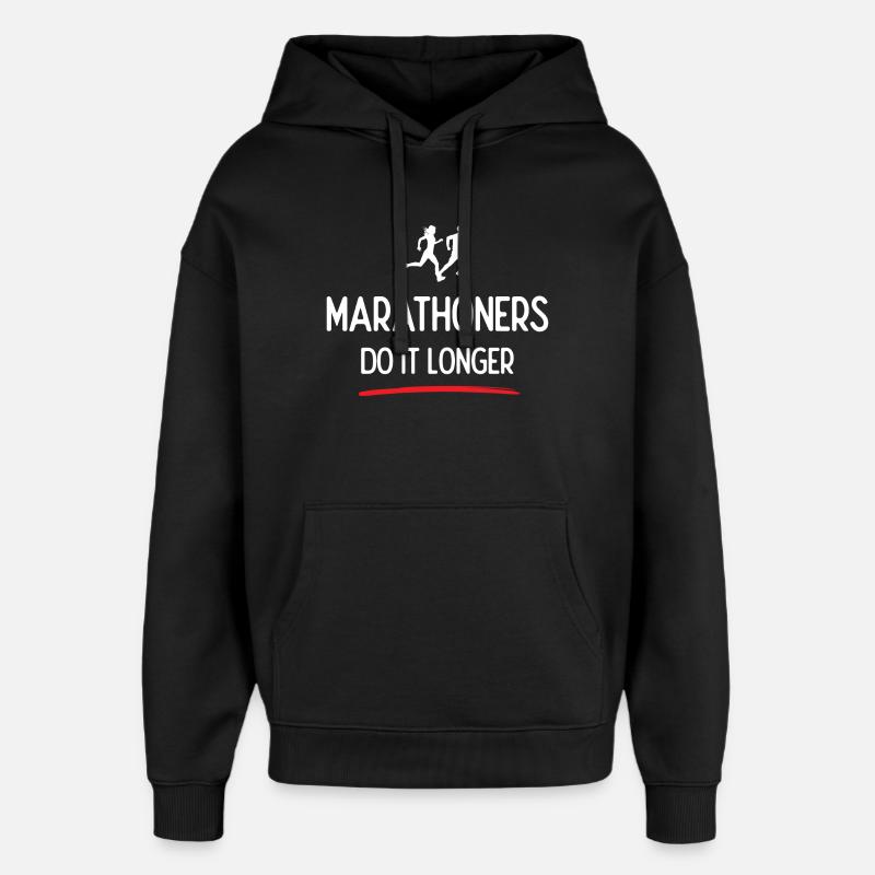 Marathonläufer machen es länger - Oversized Unisex Hoodie von Stanley/Stella - Schwarz