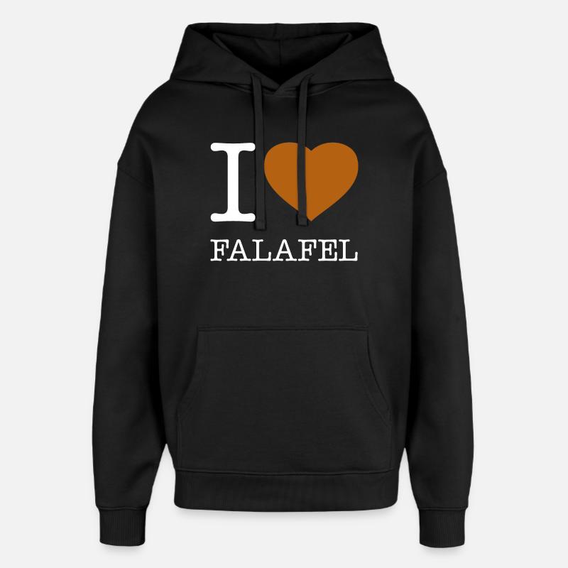 J’ADORE LES FALAFELS - Sweat à capuche unisexe Stanley/Stella Oversized - noir