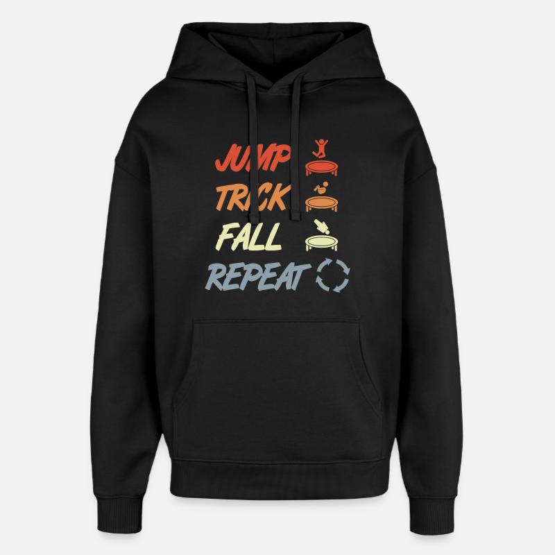 Trampoline Techniques - Sweat à capuche unisexe Stanley/Stella Oversized - noir