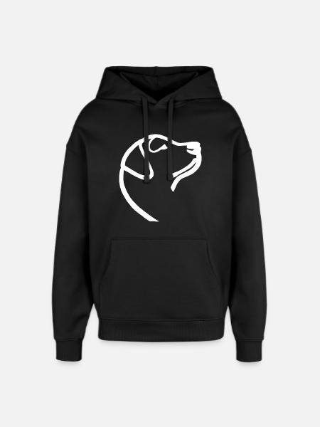 Esquisse du labrador blanc - Sweat à capuche unisexe Stanley/Stella Oversized - noir
