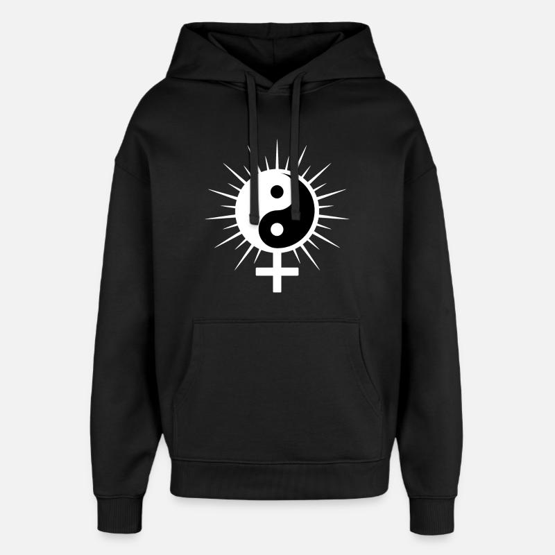 Symbole de Vénus - Sweat à capuche unisexe Stanley/Stella Oversized - noir