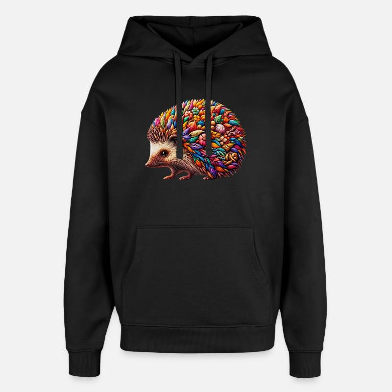 Igel - Oversized Unisex Hoodie von Stanley/Stella - Schwarz