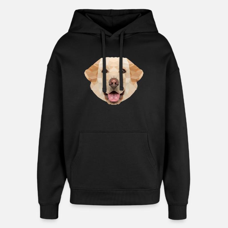 Labrador Polygon Hund - Oversized Unisex Hoodie von Stanley/Stella - Schwarz