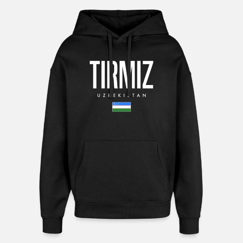 Tirmiz Ouzbékistan - Sweat à capuche unisexe Stanley/Stella Oversized - noir