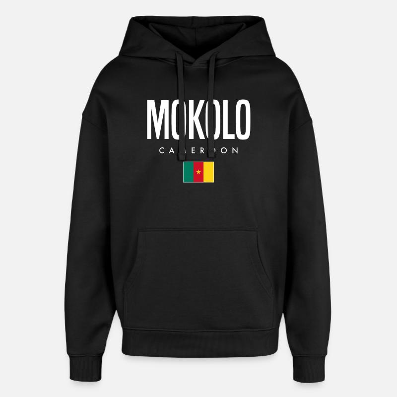 Mokolo Cameroun Camerounais - Sweat à capuche unisexe Stanley/Stella Oversized - noir