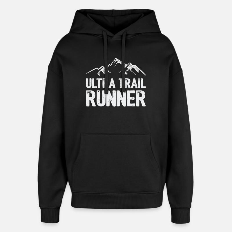 Coureur d’ultra-trail - Sweat à capuche unisexe Stanley/Stella Oversized - noir