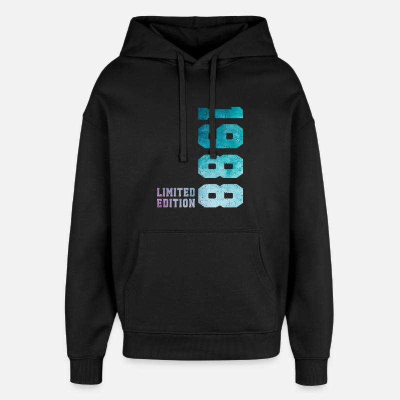 1988 Édition Limitée 38 ans anniversaire - Sweat à capuche unisexe Stanley/Stella Oversized - noir