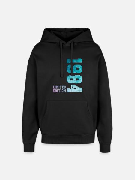 1984 Limited Edition 42 Years Anniversary - Oversized Unisex Hoodie by Stanley/Stella - black