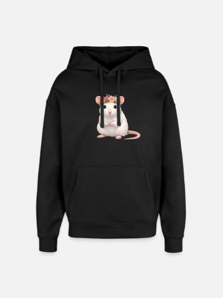 Ratte - Oversized Unisex Hoodie von Stanley/Stella - Schwarz