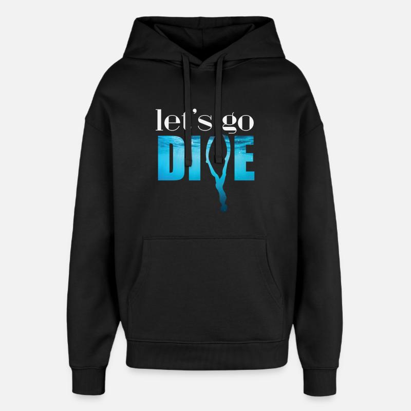 lass uns tauchen - Oversized Unisex Hoodie von Stanley/Stella - Schwarz