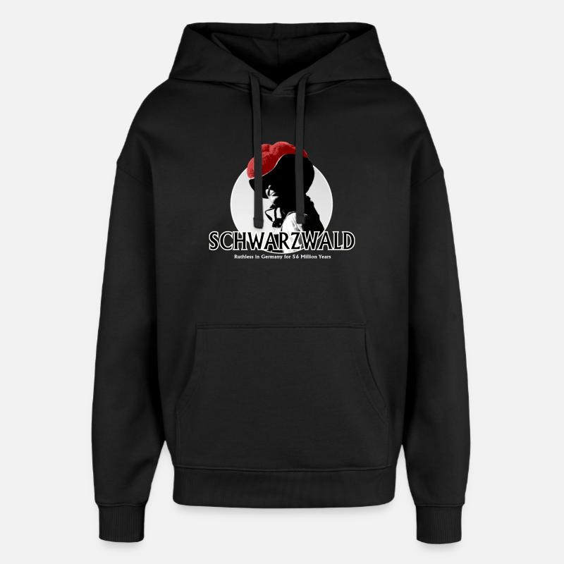 Schwarzwald Retro Silhouette - Oversized Unisex Hoodie von Stanley/Stella - Schwarz