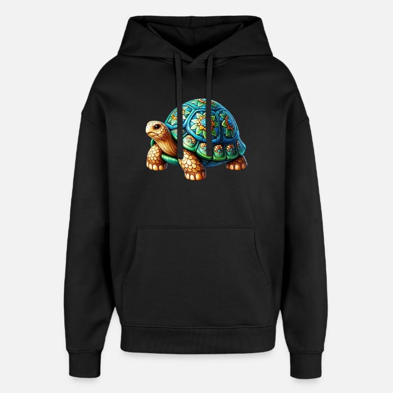 Tortue - Sweat à capuche unisexe Stanley/Stella Oversized - noir