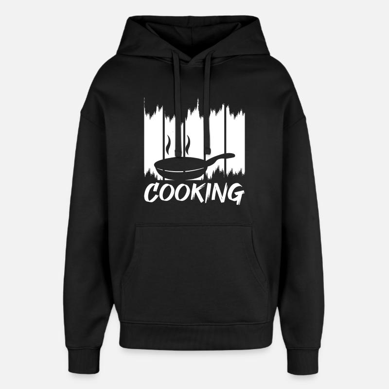 Cuisine amusante - Sweat à capuche unisexe Stanley/Stella Oversized - noir