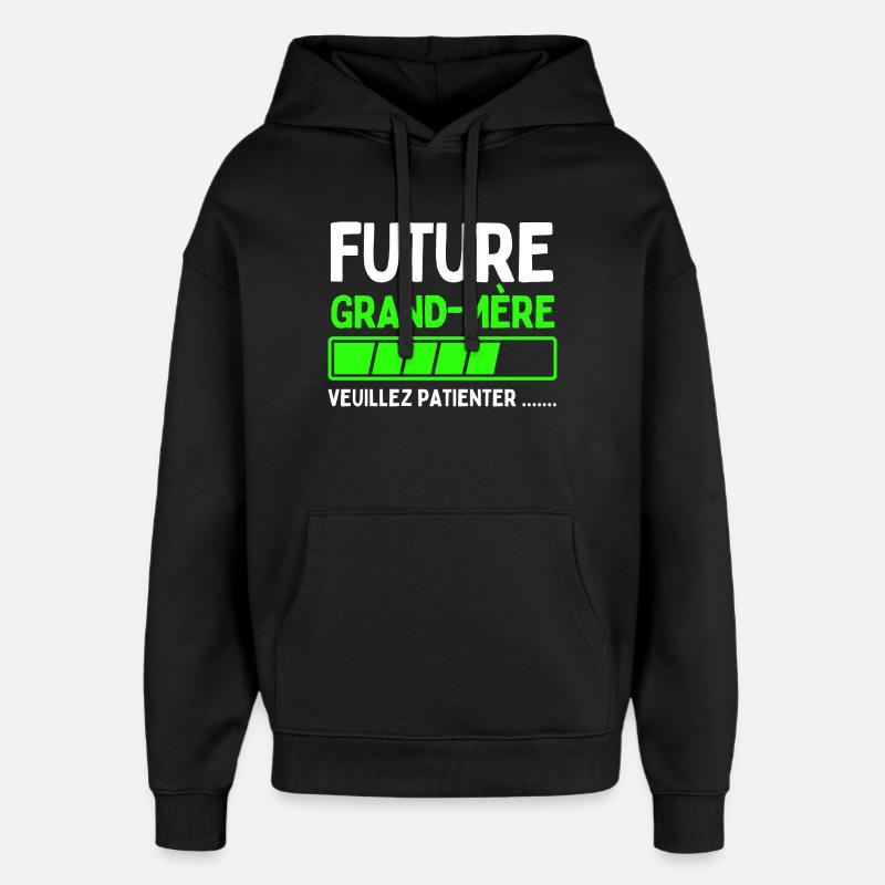 Future grand-mère - Sweat à capuche unisexe Stanley/Stella Oversized - noir