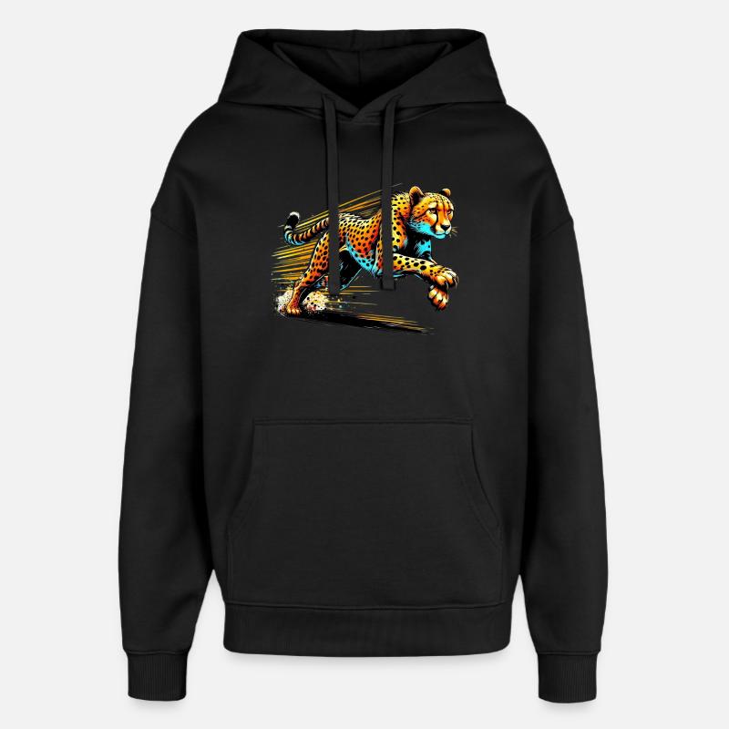 Gepard - Oversized Unisex Hoodie von Stanley/Stella - Schwarz
