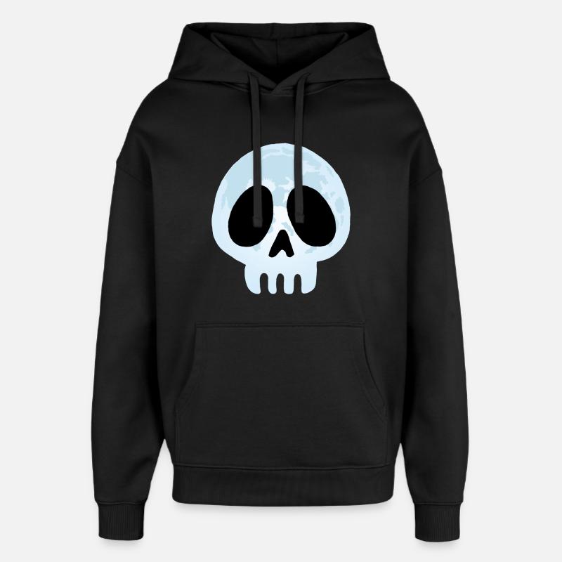Crâne de la lune - Sweat à capuche unisexe Stanley/Stella Oversized - noir