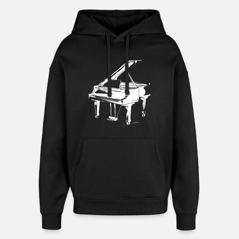 Croquis d’aile - Sweat à capuche unisexe Stanley/Stella Oversized - noir