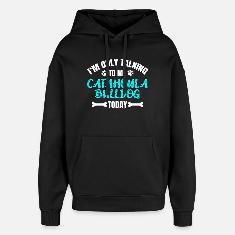 Bouledogue Catahoula - Sweat à capuche unisexe Stanley/Stella Oversized - noir