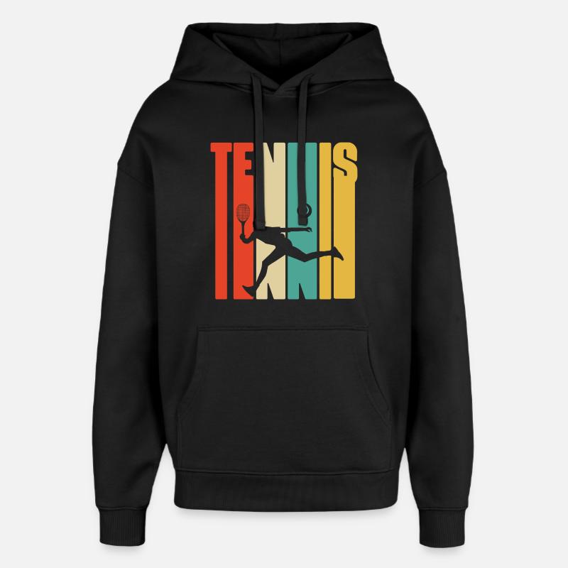 je peux pas j'ai tennis - Sweat à capuche unisexe Stanley/Stella Oversized - noir