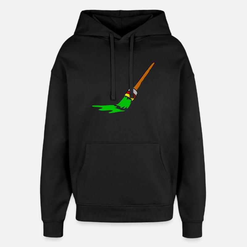 Conception de pinceau graffiti urbain - Sweat à capuche unisexe Stanley/Stella Oversized - noir