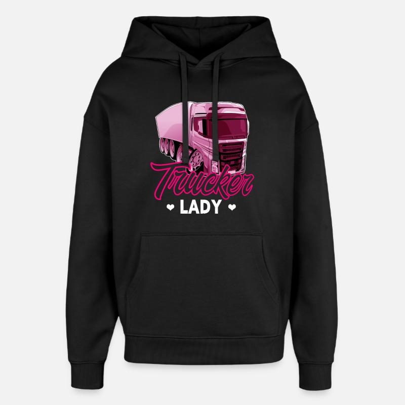 Dame camionneur - Sweat à capuche unisexe Stanley/Stella Oversized - noir