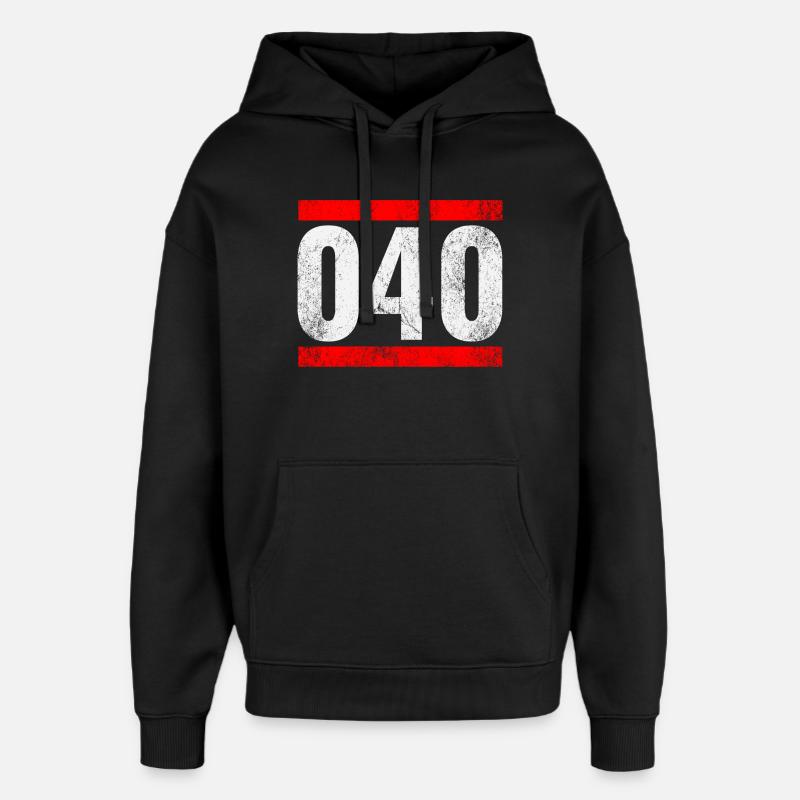 040 - Oversized Unisex Hoodie von Stanley/Stella - Schwarz