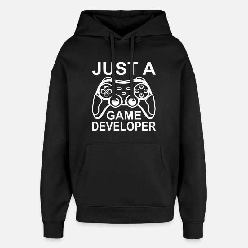 Funny game developer - Oversized Unisex Hoodie by Stanley/Stella - black