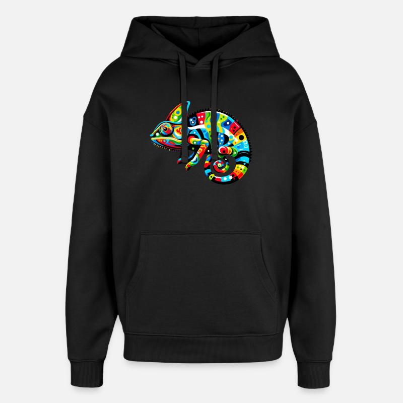 Chameleon - Oversized Unisex Hoodie by Stanley/Stella - black