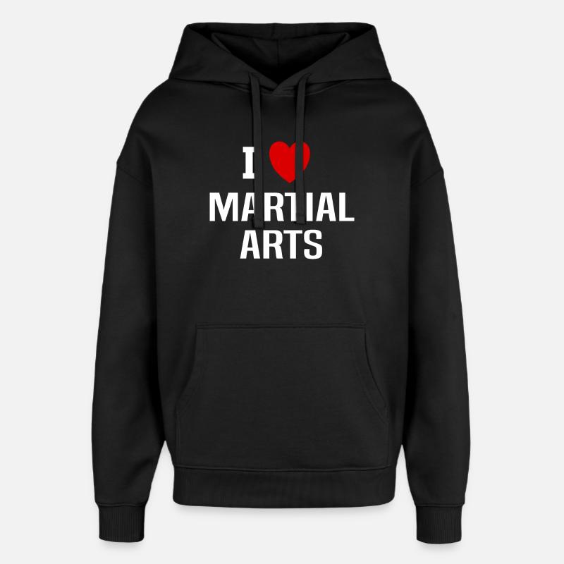 J'adore les arts martiaux - Sweat à capuche unisexe Stanley/Stella Oversized - noir