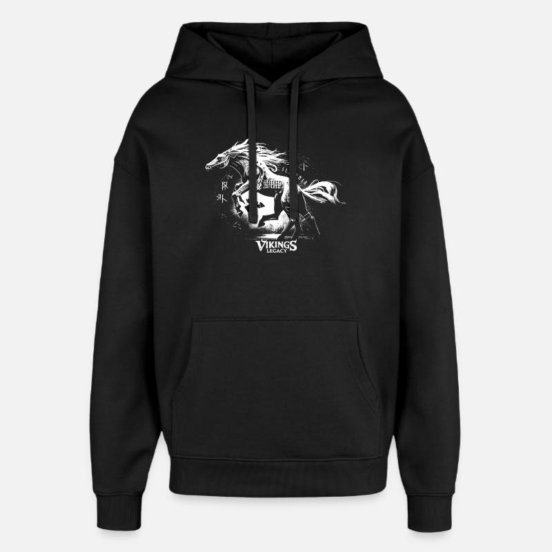 Sleipnir - Oversized Unisex Hoodie by Stanley/Stella - black