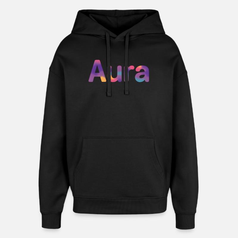 Aura - Stanley/Stella Oversized Felpa con cappuccio unisex - nero