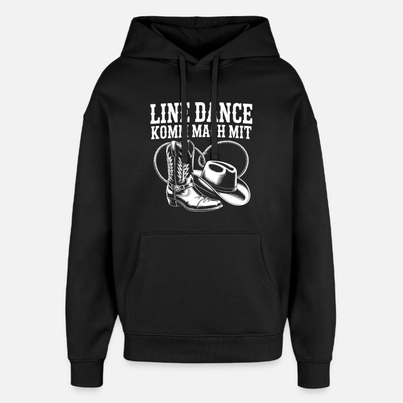 Line Dance Komm mach mit - Oversized Unisex Hoodie von Stanley/Stella - Schwarz