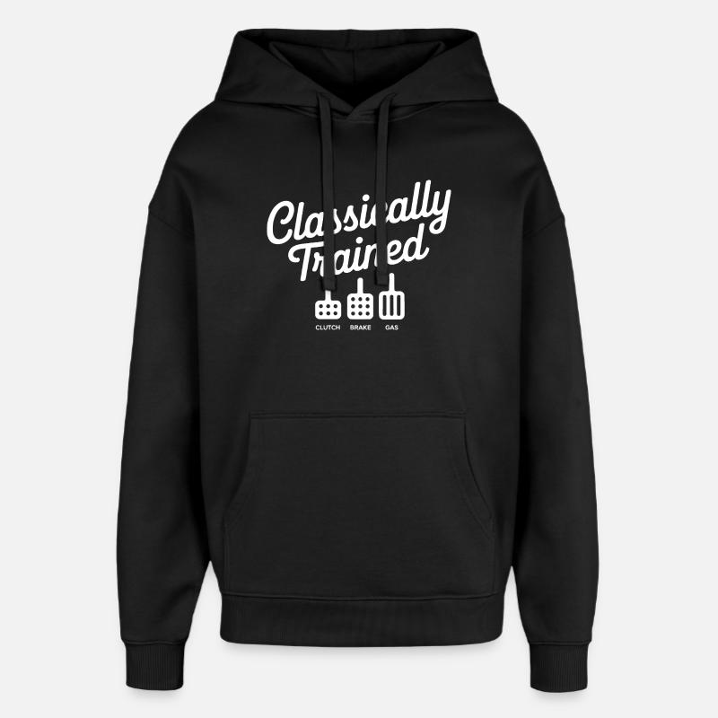 Classically Trained Petrolhead Car Mechanic - Oversized Unisex Hoodie by Stanley/Stella - black