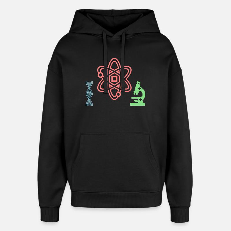 ADN atomique de l’ensemble scientifique - Sweat à capuche unisexe Stanley/Stella Oversized - noir