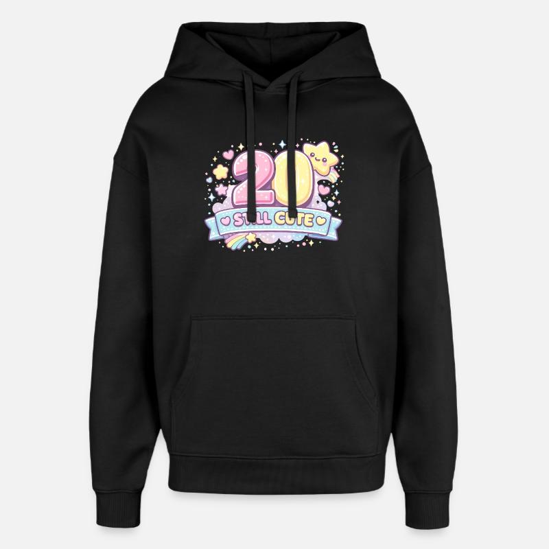 Pastel 20 Toujours mignonne design - Sweat à capuche unisexe Stanley/Stella Oversized - noir