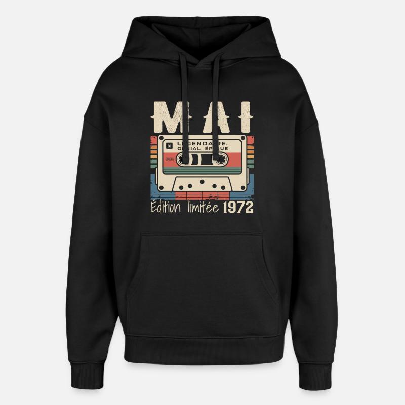Mai 1983 - Sweat à capuche unisexe Stanley/Stella Oversized - noir