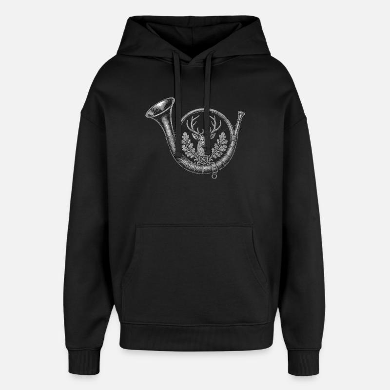 clairon - Sweat à capuche unisexe Stanley/Stella Oversized - noir