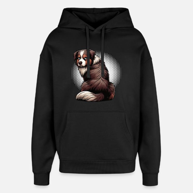 Australian Shepherd Aussie Aussiebesitzer Aussies - Oversized Unisex Hoodie von Stanley/Stella - Schwarz