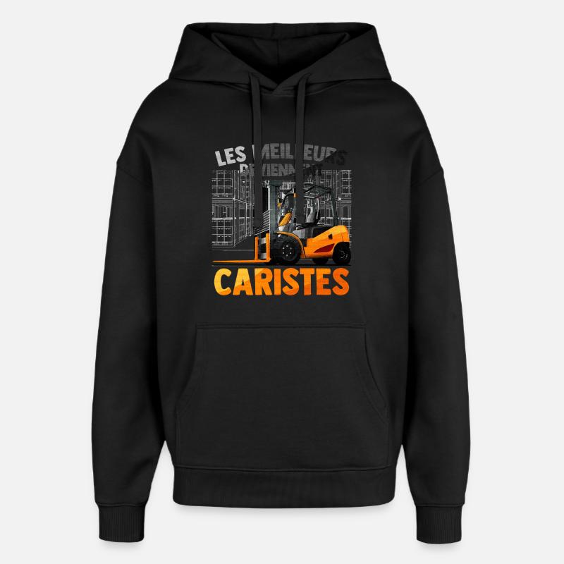 CARISTES - Sweat à capuche unisexe Stanley/Stella Oversized - noir