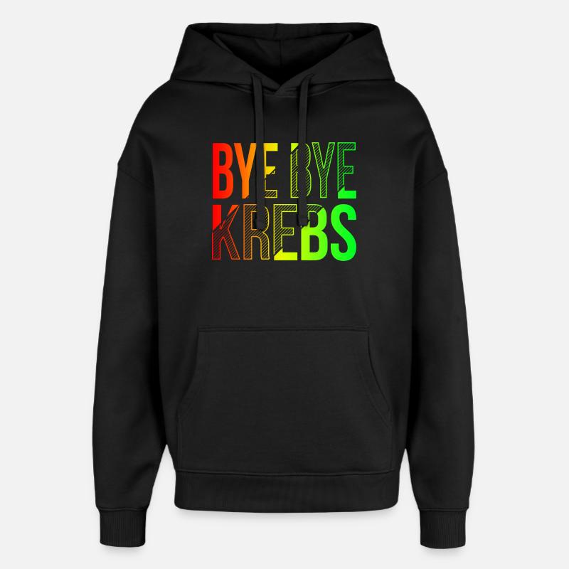 Bye Bye Kreps Rainbow Design - Sweat à capuche unisexe Stanley/Stella Oversized - noir