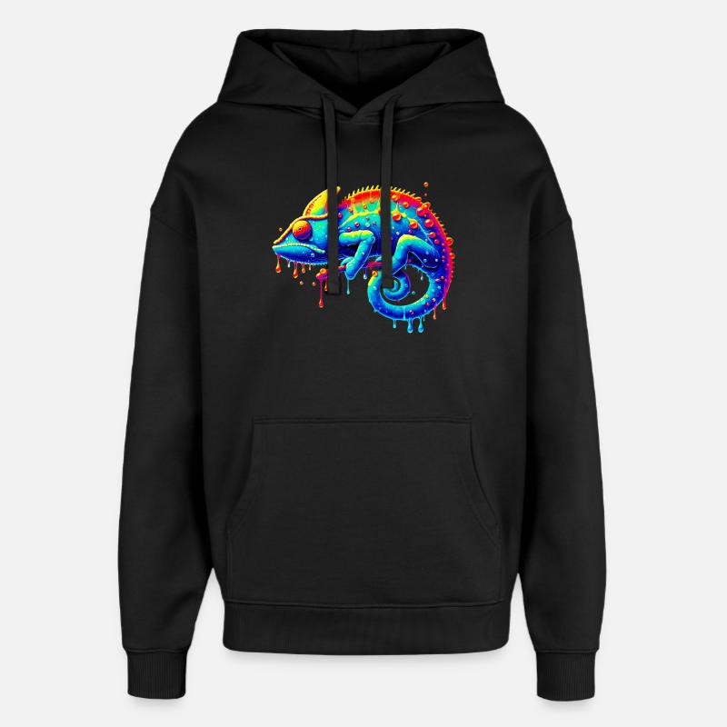 Chameleon - Oversized Unisex Hoodie by Stanley/Stella - black