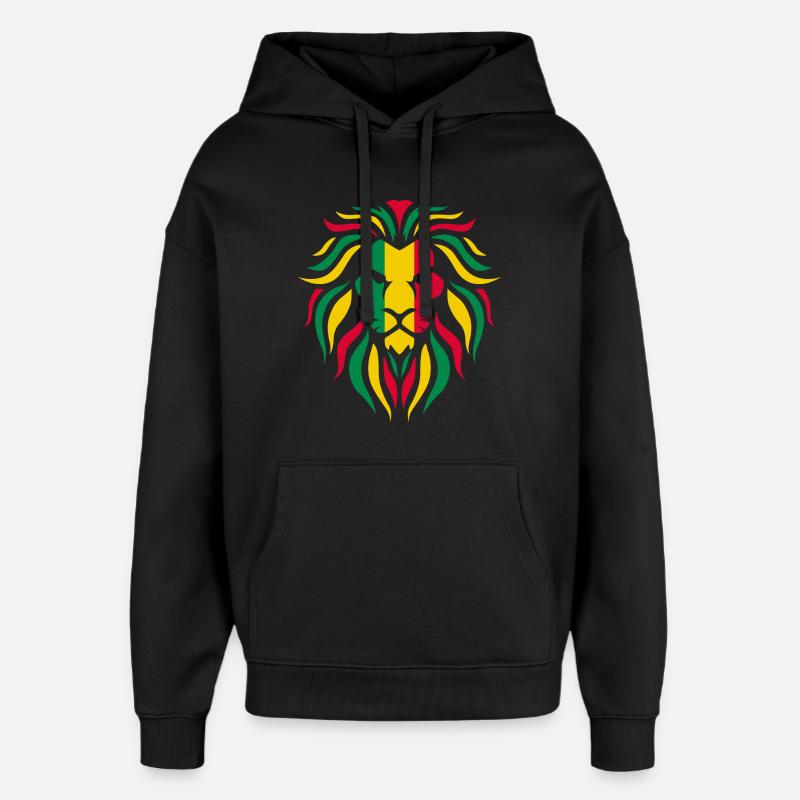 Reggae Löwe - Oversized Unisex Hoodie von Stanley/Stella - Schwarz