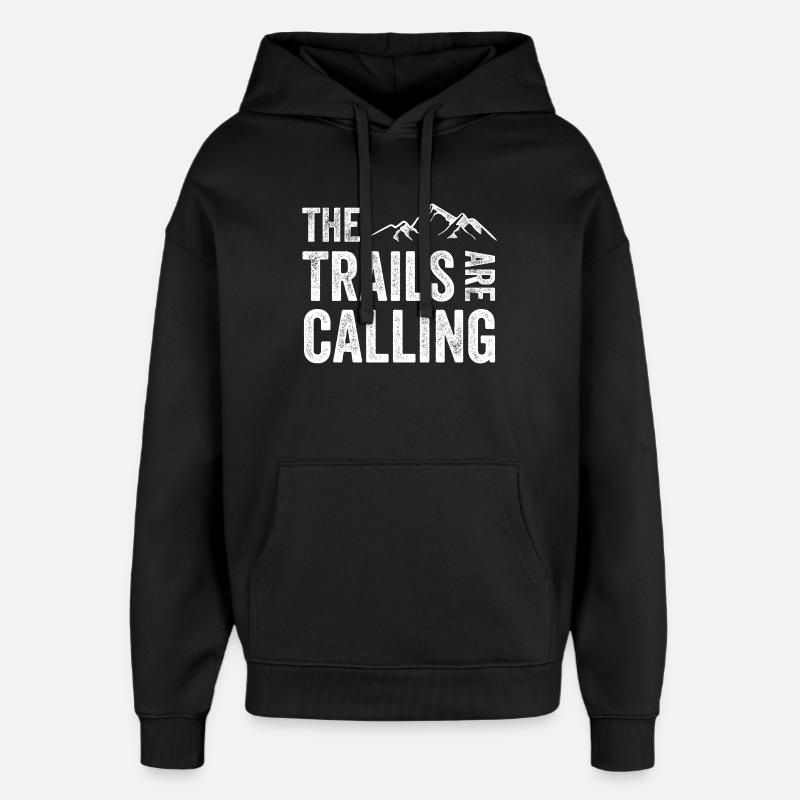 Les sentiers vous appellent - Sweat à capuche unisexe Stanley/Stella Oversized - noir