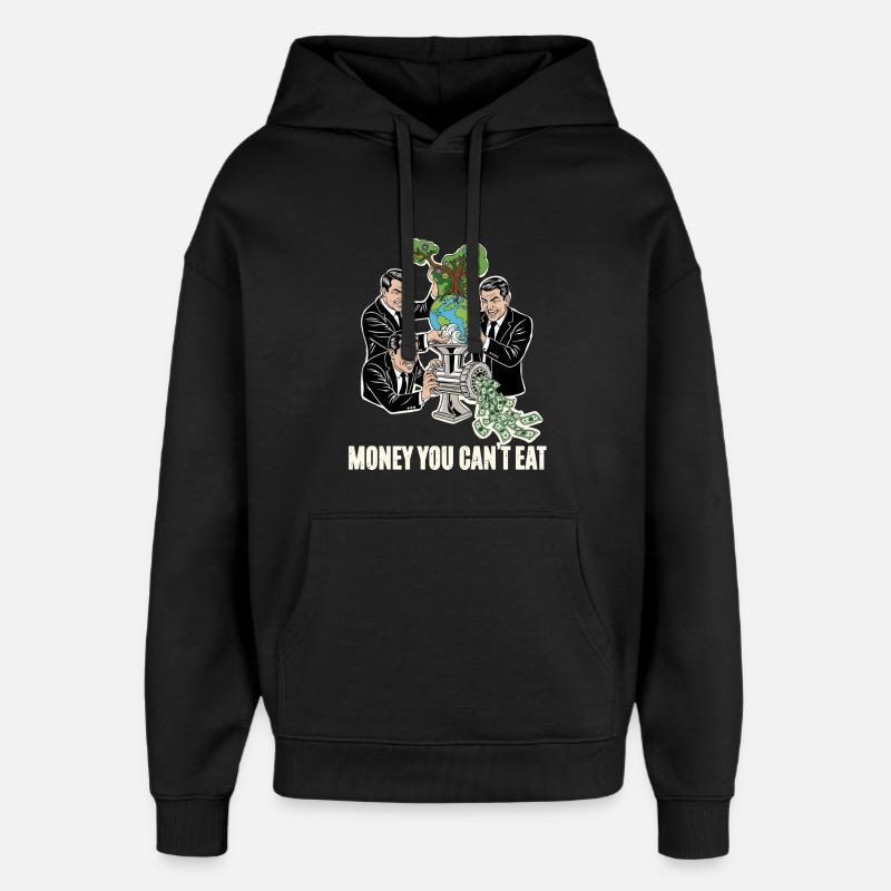 Monde financier humoristique - Sweat à capuche unisexe Stanley/Stella Oversized - noir