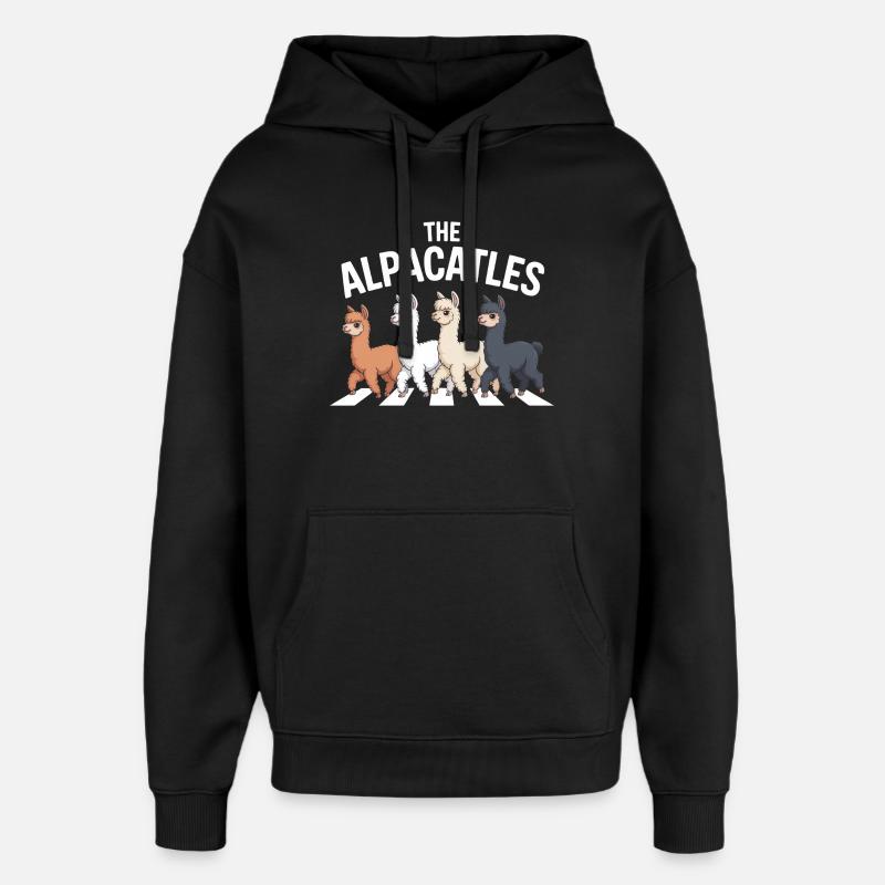 Alpacatles Lama Alpaka - Oversized Unisex Hoodie von Stanley/Stella - Schwarz