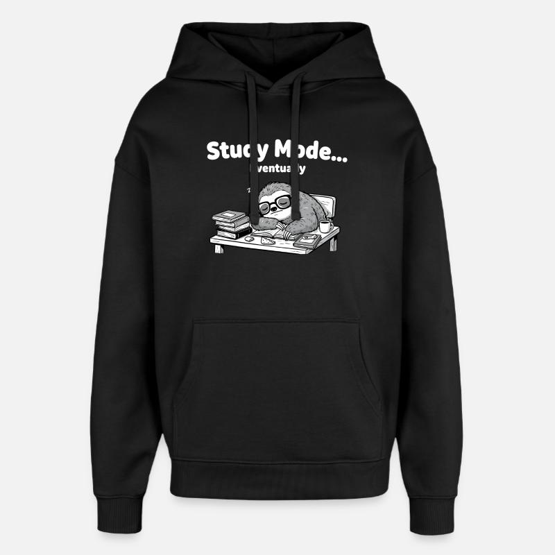 Mode veille Paresseux au bureau - Sweat à capuche unisexe Stanley/Stella Oversized - noir
