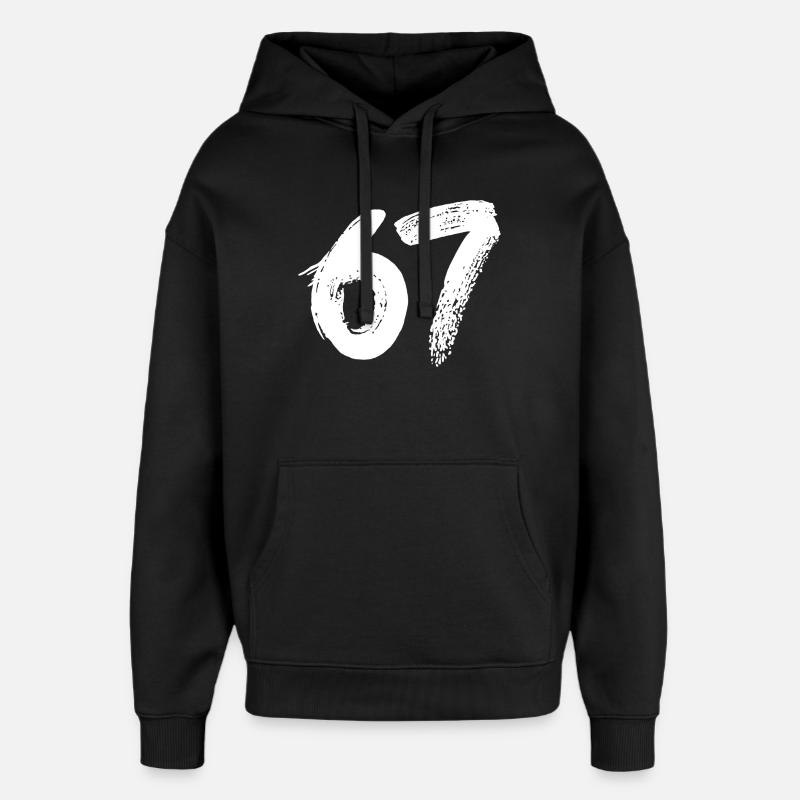 67 Weiße Farbe - Oversized Unisex Hoodie von Stanley/Stella - Schwarz