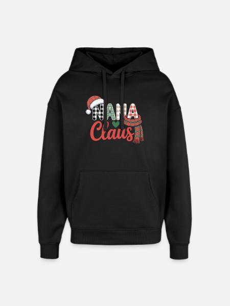Nana Claus Christmas - Oversized Unisex Hoodie by Stanley/Stella - black
