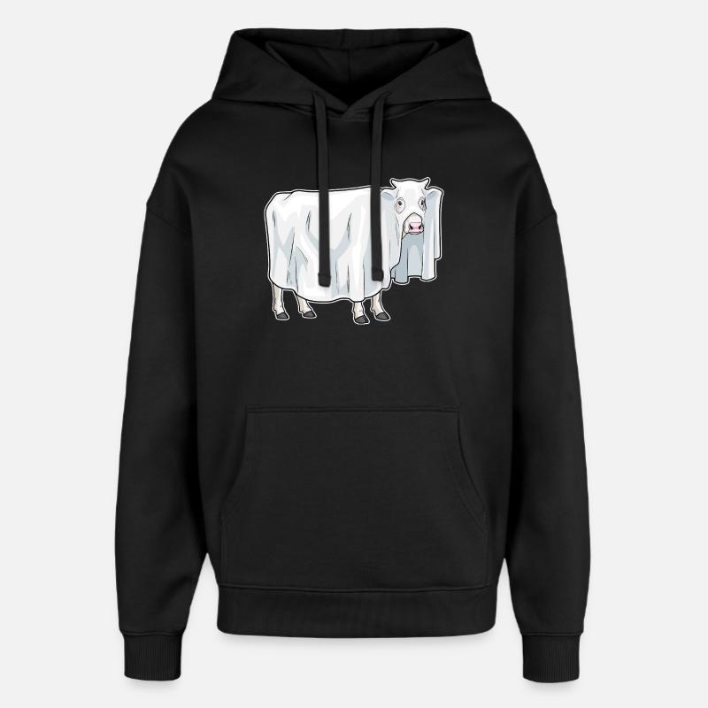 Kuh Halloween Geist - Oversized Unisex Hoodie von Stanley/Stella - Schwarz