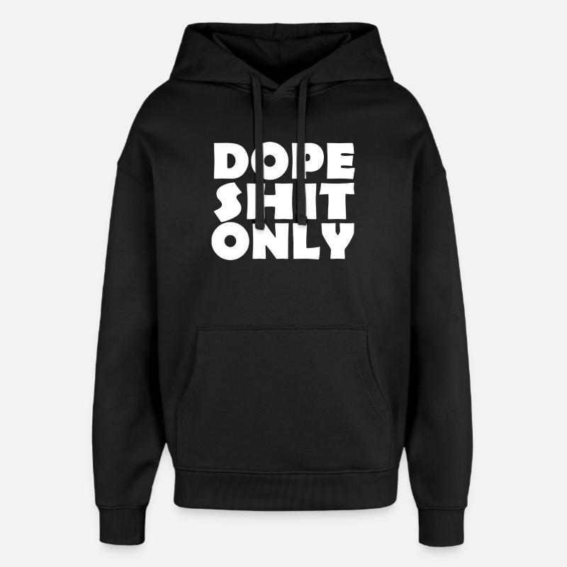 shit - Oversized Unisex Hoodie by Stanley/Stella - black
